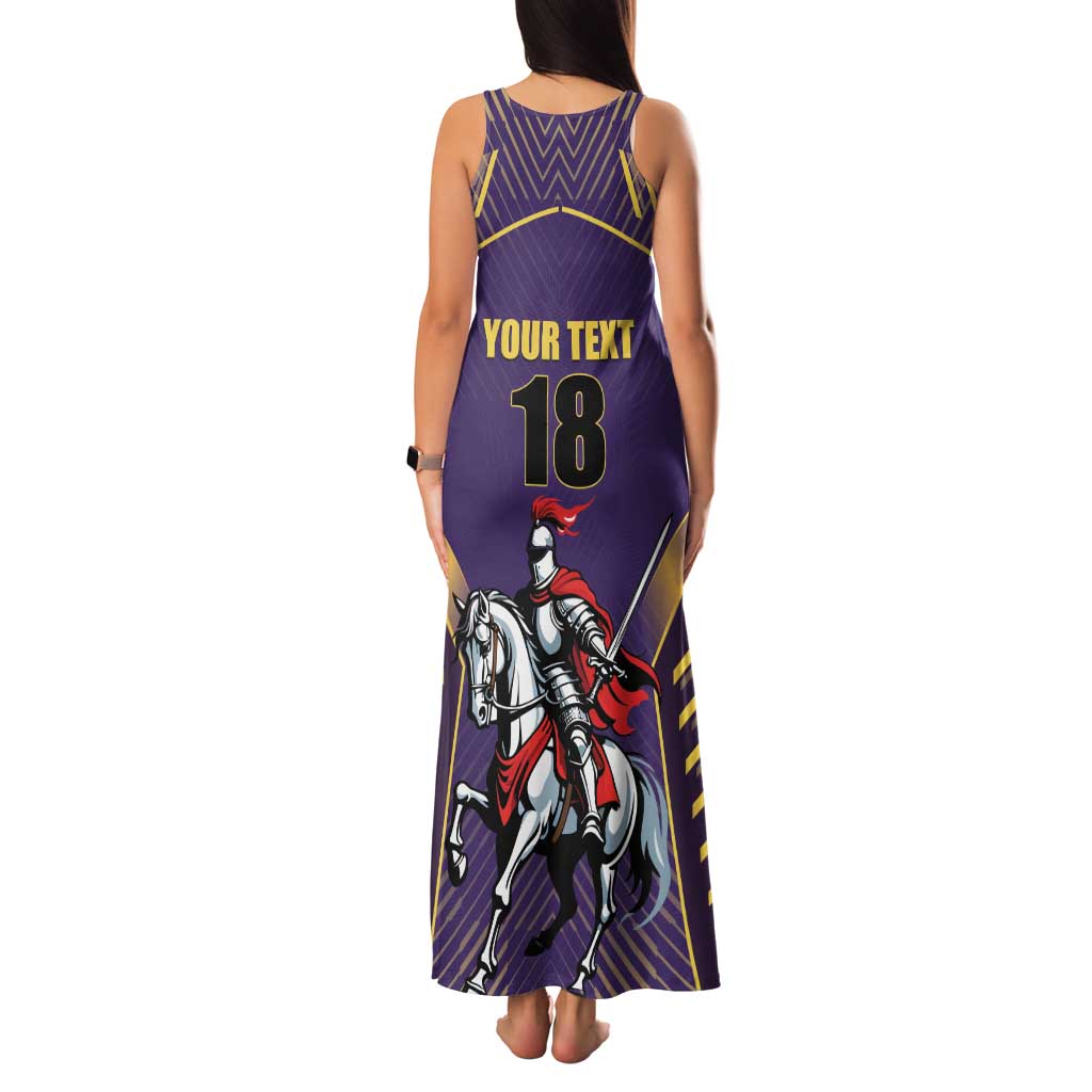 Custom Trinidad and Tobago Cricket Family Matching Tank Maxi Dress and Hawaiian Shirt Go Champion Knight Riders - Wonder Print Shop