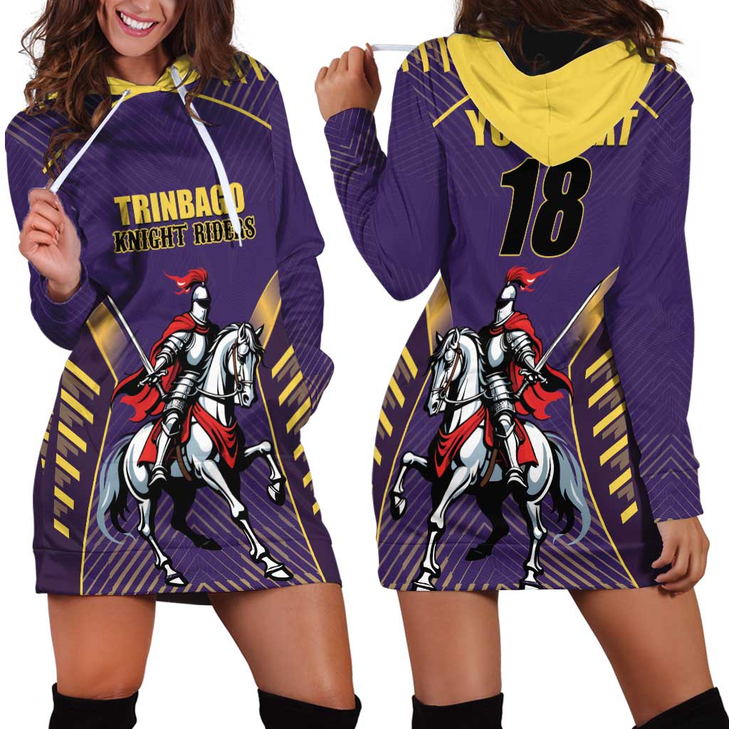 Custom Trinidad and Tobago Cricket Hoodie Dress Go Champion Knight Riders - Wonder Print Shop