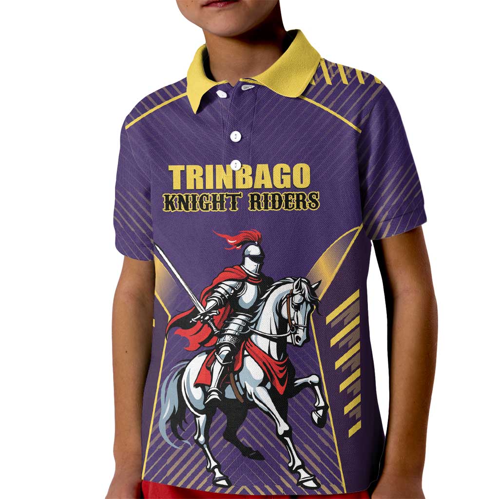Custom Trinidad and Tobago Cricket Kid Polo Shirt Go Champion Knight Riders - Wonder Print Shop