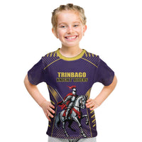 Custom Trinidad and Tobago Cricket Kid T Shirt Go Champion Knight Riders - Wonder Print Shop