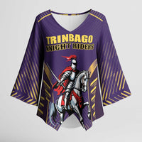 Custom Trinidad and Tobago Cricket Kimono Sleeve Blouse Go Champion Knight Riders - Wonder Print Shop