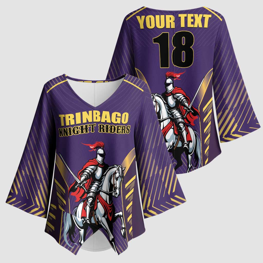 Custom Trinidad and Tobago Cricket Kimono Sleeve Blouse Go Champion Knight Riders - Wonder Print Shop