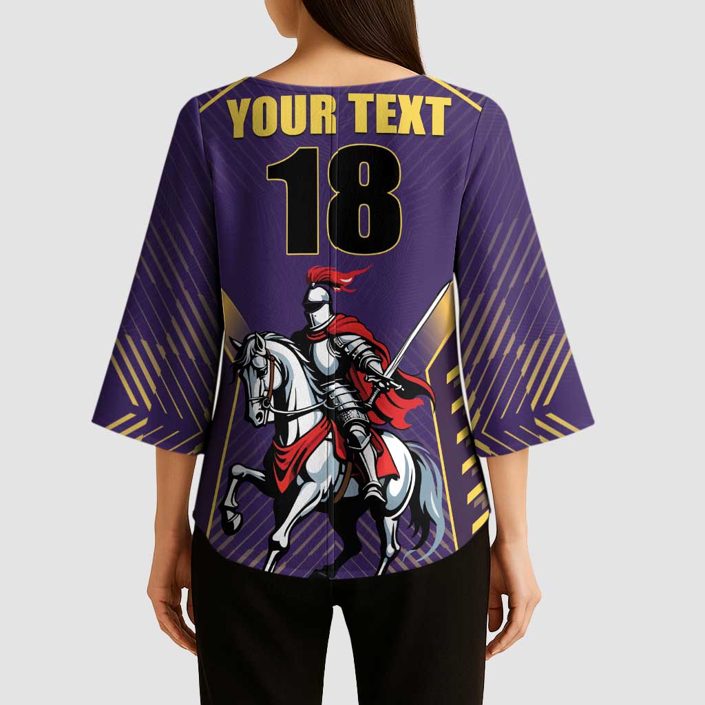 Custom Trinidad and Tobago Cricket Kimono Sleeve Blouse Go Champion Knight Riders - Wonder Print Shop