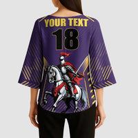 Custom Trinidad and Tobago Cricket Kimono Sleeve Blouse Go Champion Knight Riders - Wonder Print Shop