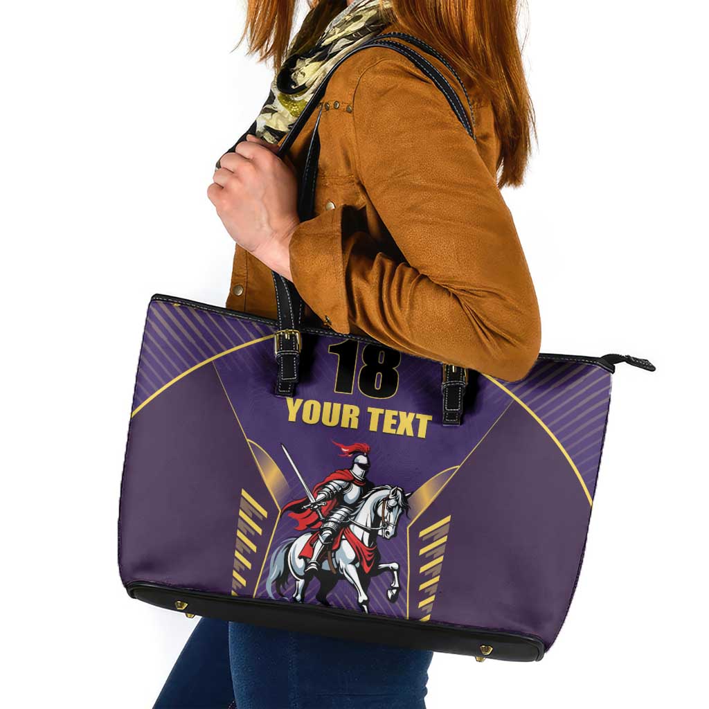 Custom Trinidad and Tobago Cricket Leather Tote Bag Go Champion Knight Riders - Wonder Print Shop