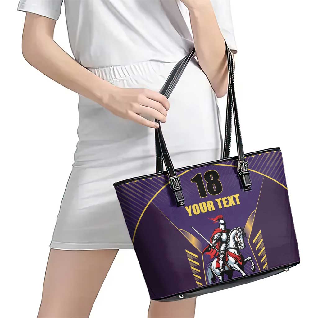 Custom Trinidad and Tobago Cricket Leather Tote Bag Go Champion Knight Riders - Wonder Print Shop