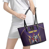 Custom Trinidad and Tobago Cricket Leather Tote Bag Go Champion Knight Riders - Wonder Print Shop
