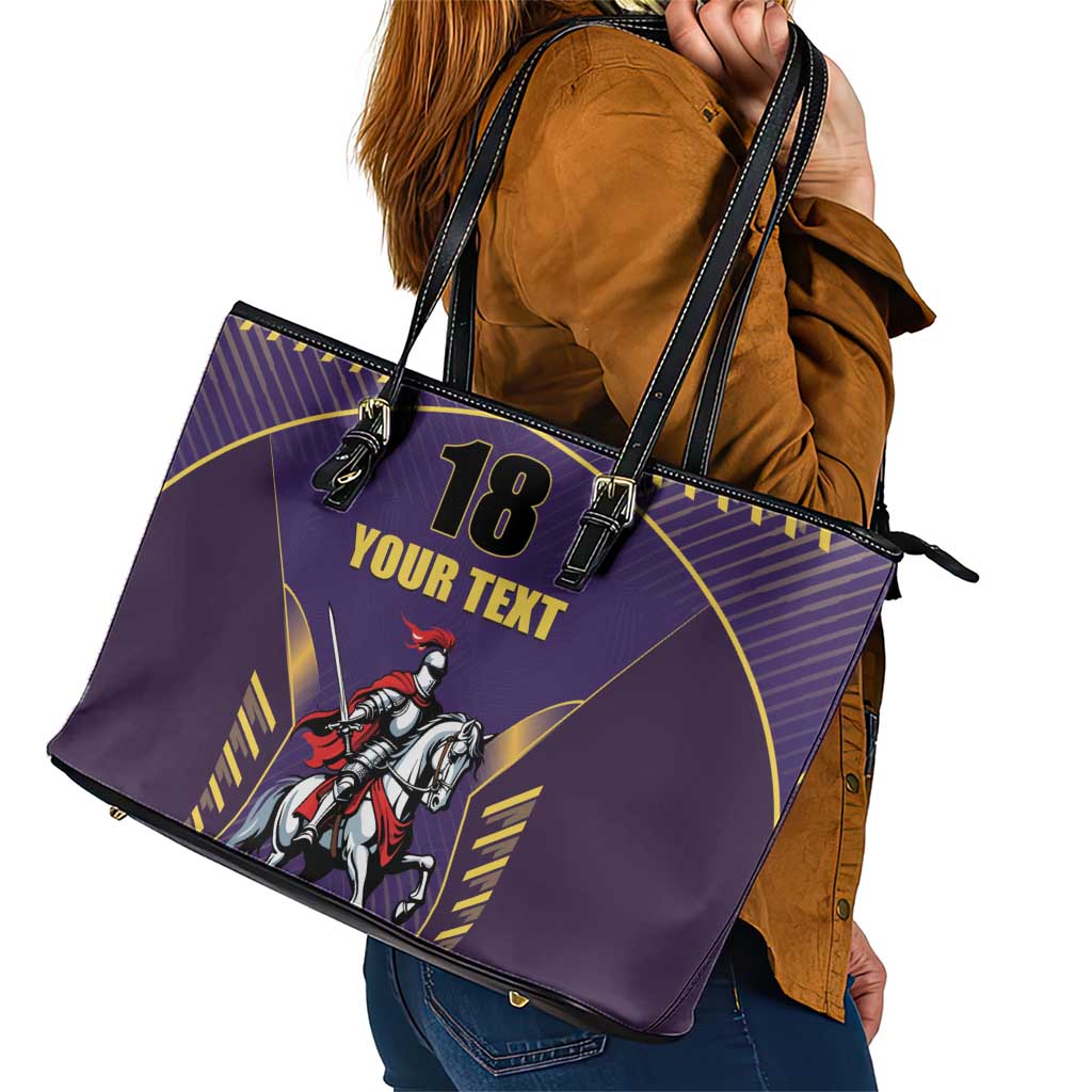 Custom Trinidad and Tobago Cricket Leather Tote Bag Go Champion Knight Riders - Wonder Print Shop