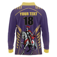 Custom Trinidad and Tobago Cricket Long Sleeve Polo Shirt Go Champion Knight Riders - Wonder Print Shop