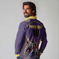 Custom Trinidad and Tobago Cricket Long Sleeve Polo Shirt Go Champion Knight Riders - Wonder Print Shop