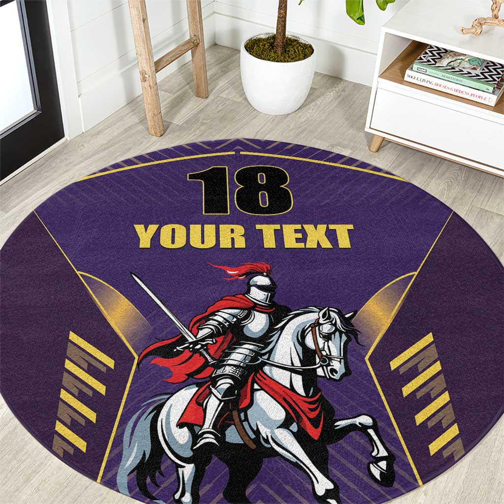 Custom Trinidad and Tobago Cricket Round Carpet Go Champion Knight Riders - Wonder Print Shop
