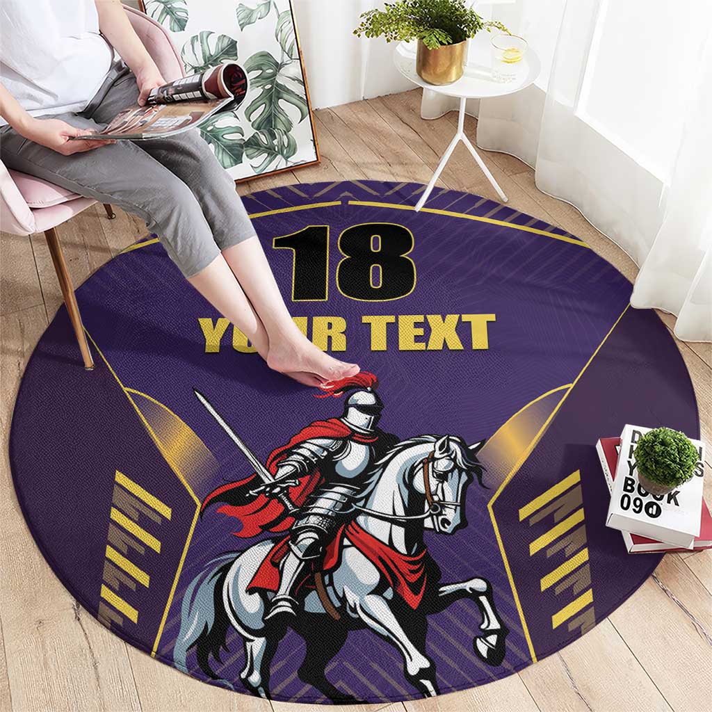 Custom Trinidad and Tobago Cricket Round Carpet Go Champion Knight Riders - Wonder Print Shop