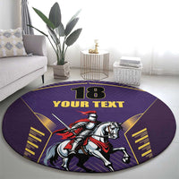 Custom Trinidad and Tobago Cricket Round Carpet Go Champion Knight Riders - Wonder Print Shop