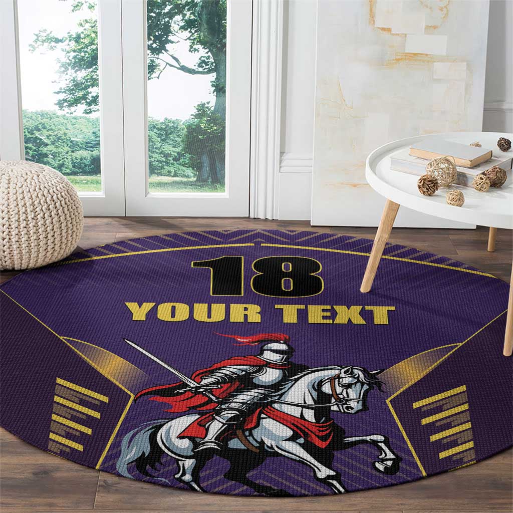 Custom Trinidad and Tobago Cricket Round Carpet Go Champion Knight Riders - Wonder Print Shop