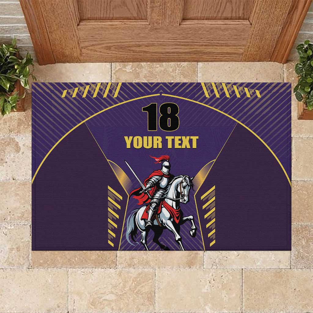 Custom Trinidad and Tobago Cricket Rubber Doormat Go Champion Knight Riders - Wonder Print Shop