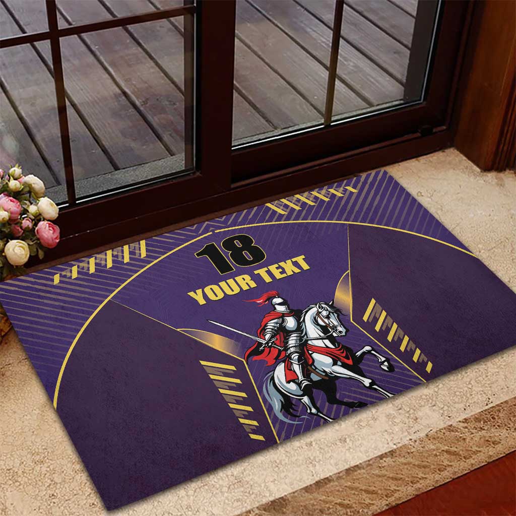 Custom Trinidad and Tobago Cricket Rubber Doormat Go Champion Knight Riders - Wonder Print Shop