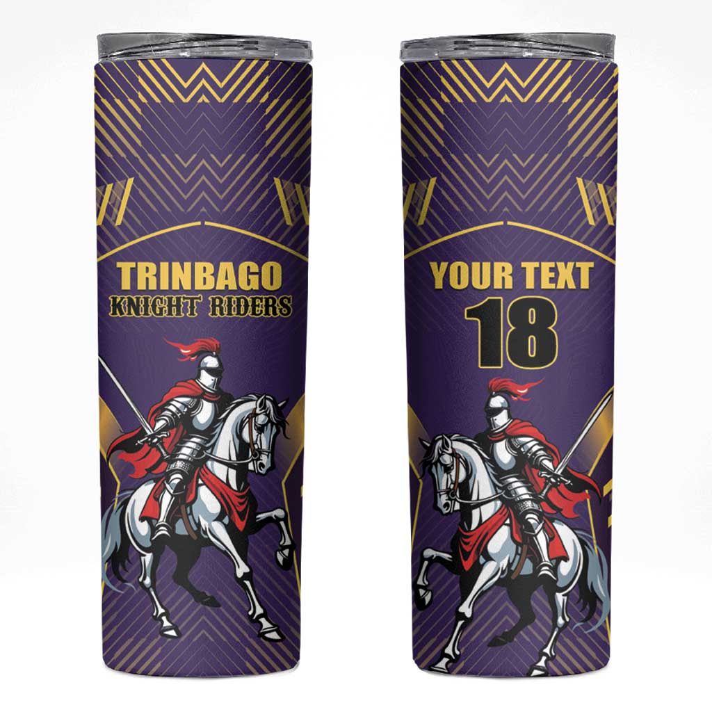 Custom Trinidad and Tobago Cricket Skinny Tumbler Go Champion Knight Riders - Wonder Print Shop