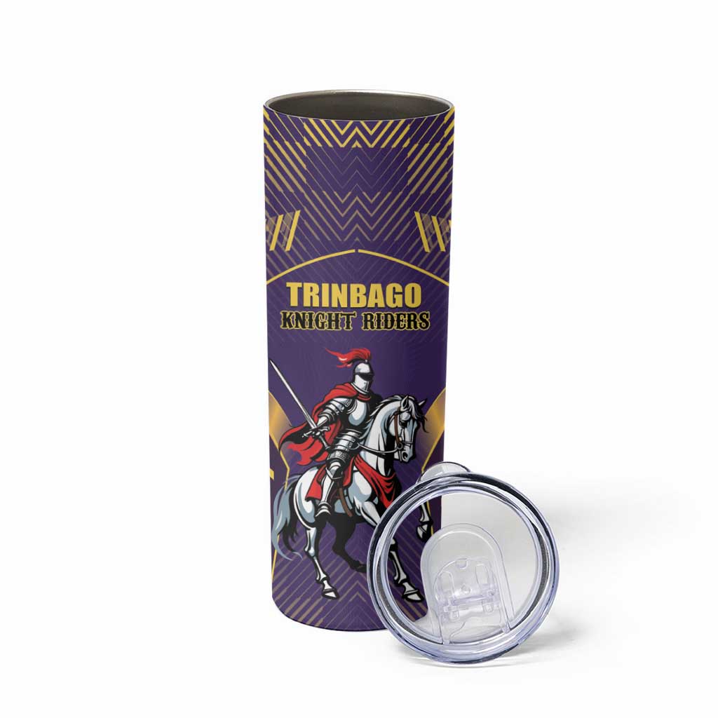 Custom Trinidad and Tobago Cricket Skinny Tumbler Go Champion Knight Riders - Wonder Print Shop