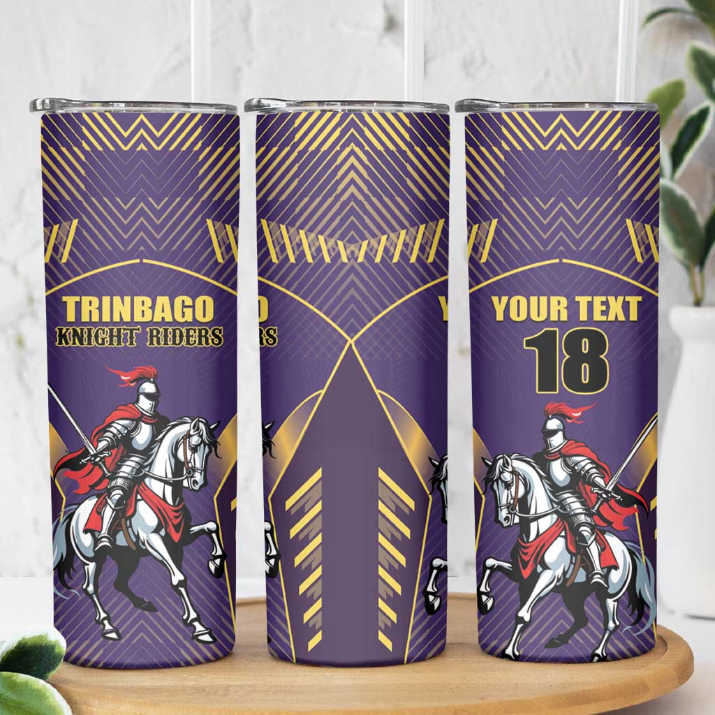 Custom Trinidad and Tobago Cricket Skinny Tumbler Go Champion Knight Riders - Wonder Print Shop
