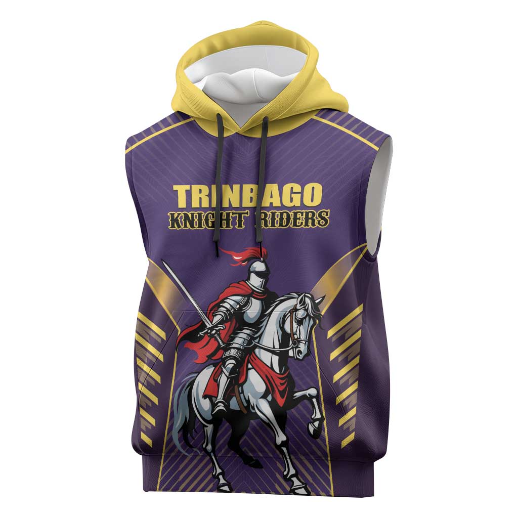 Custom Trinidad and Tobago Cricket Sleeveless Hoodie Go Champion Knight Riders - Wonder Print Shop
