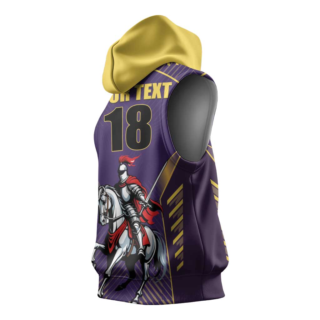 Custom Trinidad and Tobago Cricket Sleeveless Hoodie Go Champion Knight Riders - Wonder Print Shop