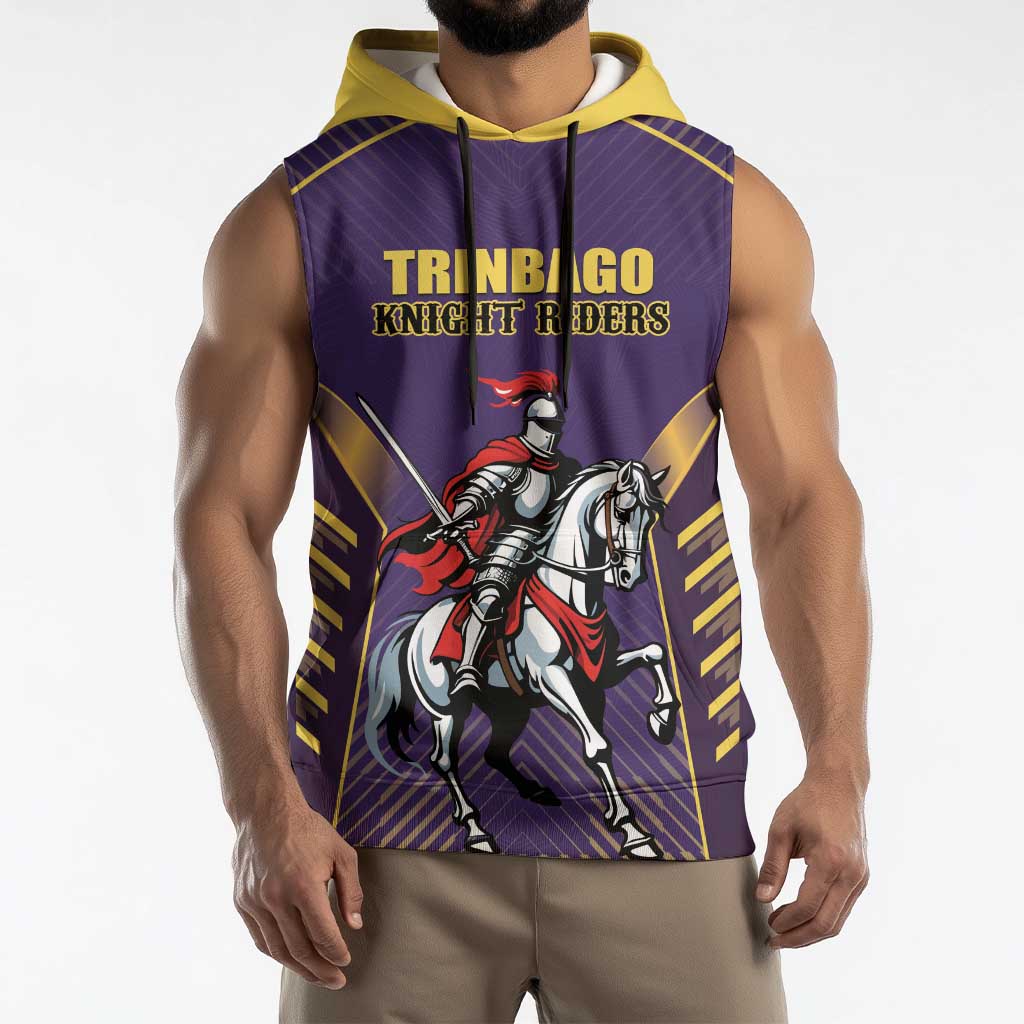 Custom Trinidad and Tobago Cricket Sleeveless Hoodie Go Champion Knight Riders - Wonder Print Shop