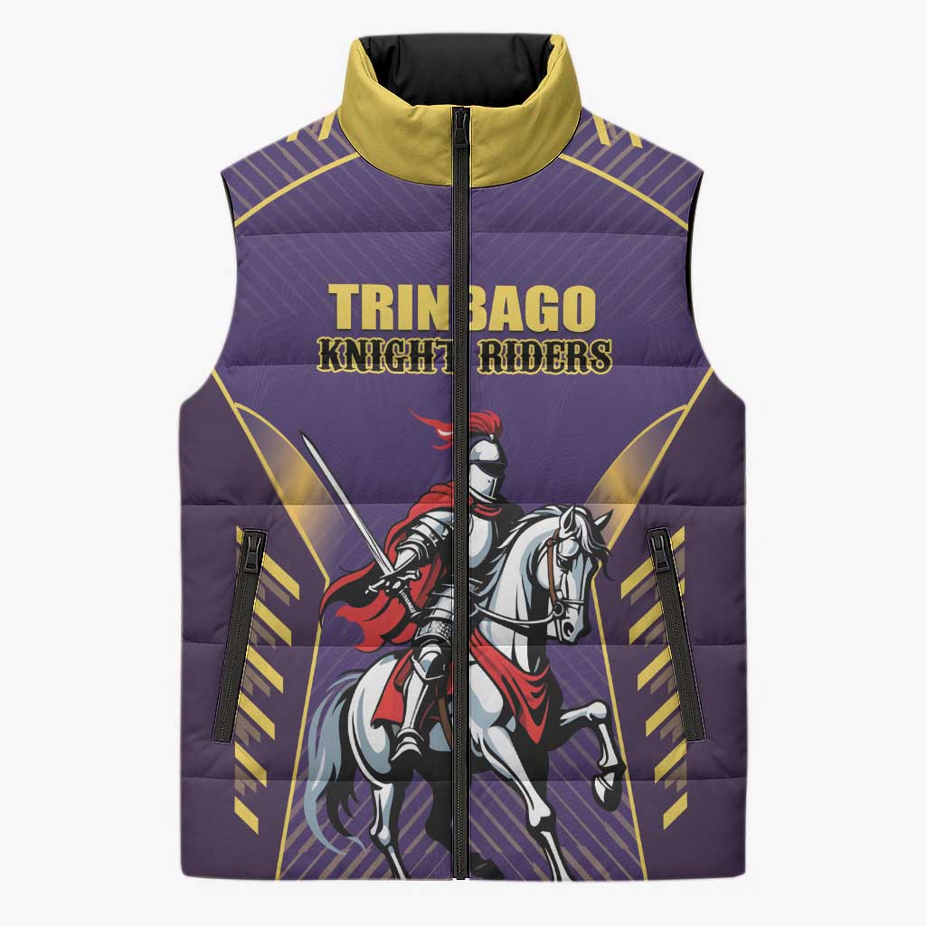 Custom Trinidad and Tobago Cricket Sleeveless Puffer Jacket Go Champion Knight Riders - Wonder Print Shop
