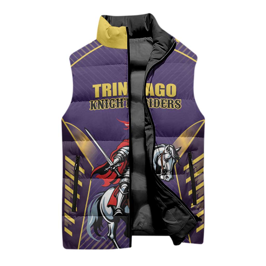 Custom Trinidad and Tobago Cricket Sleeveless Puffer Jacket Go Champion Knight Riders - Wonder Print Shop