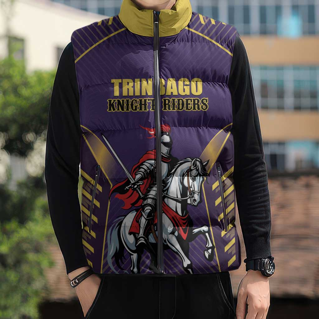 Custom Trinidad and Tobago Cricket Sleeveless Puffer Jacket Go Champion Knight Riders - Wonder Print Shop