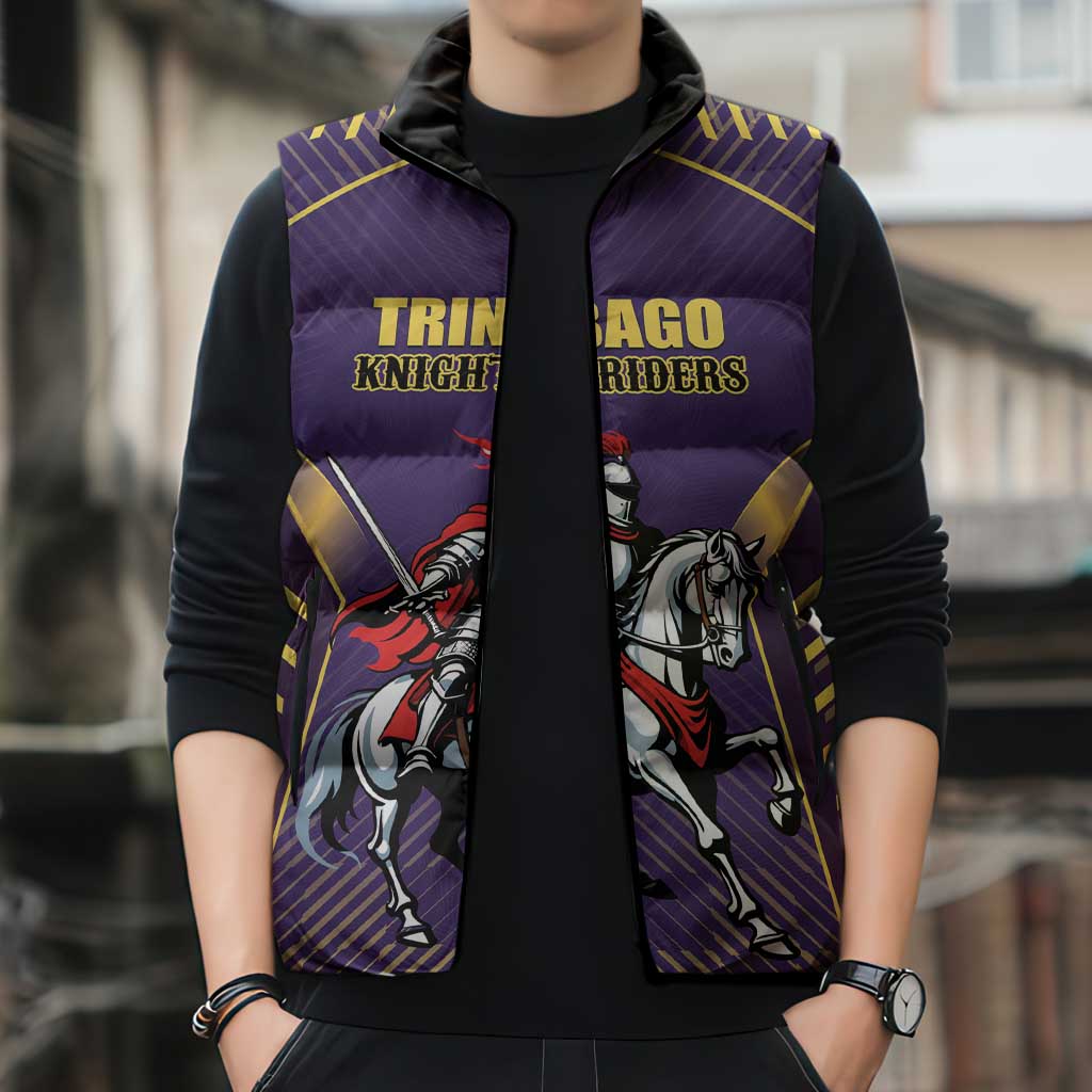 Custom Trinidad and Tobago Cricket Sleeveless Puffer Jacket Go Champion Knight Riders - Wonder Print Shop