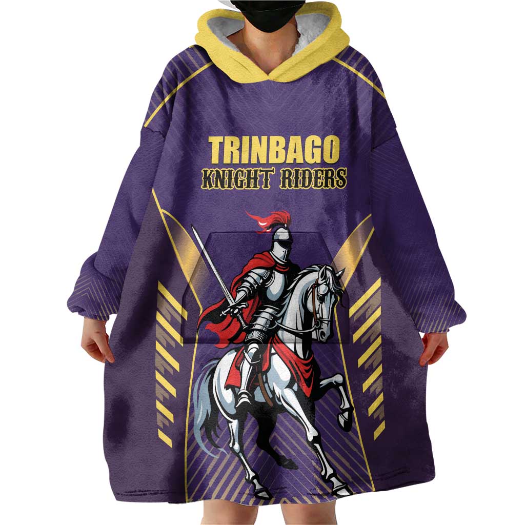 Custom Trinidad and Tobago Cricket Wearable Blanket Hoodie Go Champion Knight Riders - Wonder Print Shop