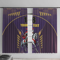 Custom Trinidad and Tobago Cricket Window Curtain Go Champion Knight Riders - Wonder Print Shop