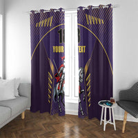 Custom Trinidad and Tobago Cricket Window Curtain Go Champion Knight Riders - Wonder Print Shop
