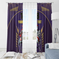Custom Trinidad and Tobago Cricket Window Curtain Go Champion Knight Riders - Wonder Print Shop