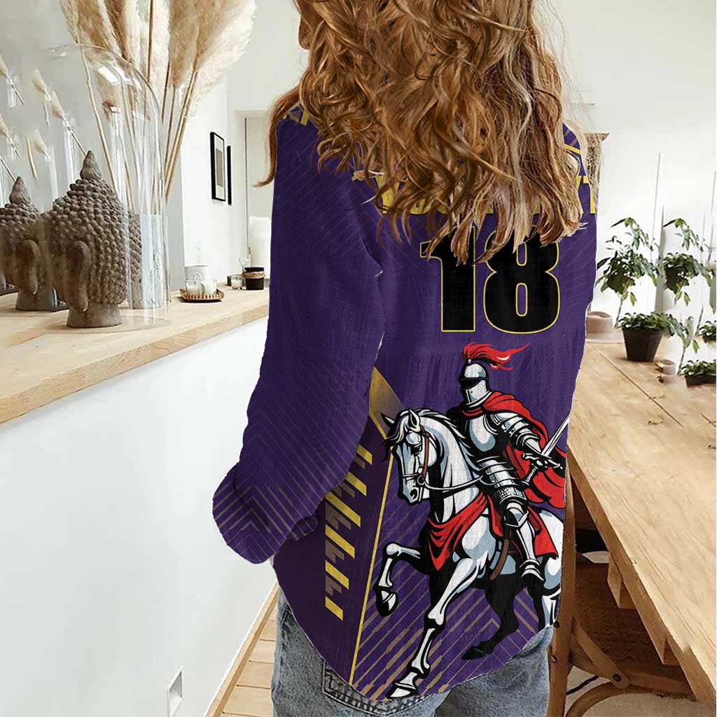 Custom Trinidad and Tobago Cricket Women Casual Shirt Go Champion Knight Riders - Wonder Print Shop