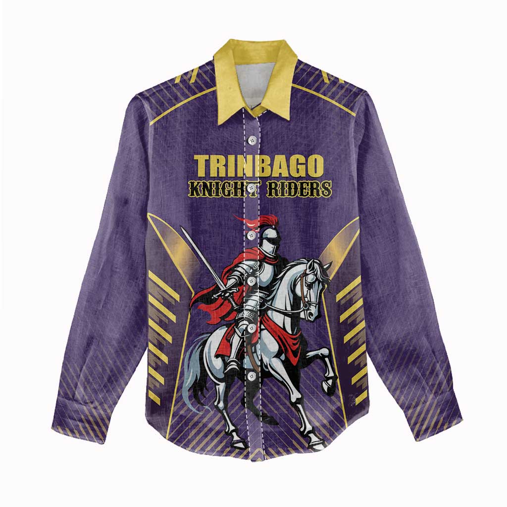 Custom Trinidad and Tobago Cricket Women Casual Shirt Go Champion Knight Riders - Wonder Print Shop