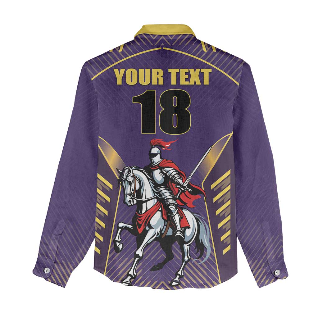 Custom Trinidad and Tobago Cricket Women Casual Shirt Go Champion Knight Riders - Wonder Print Shop
