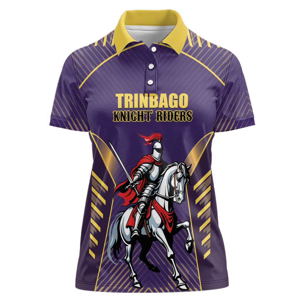 Custom Trinidad and Tobago Cricket Women Polo Shirt Go Champion Knight Riders - Wonder Print Shop