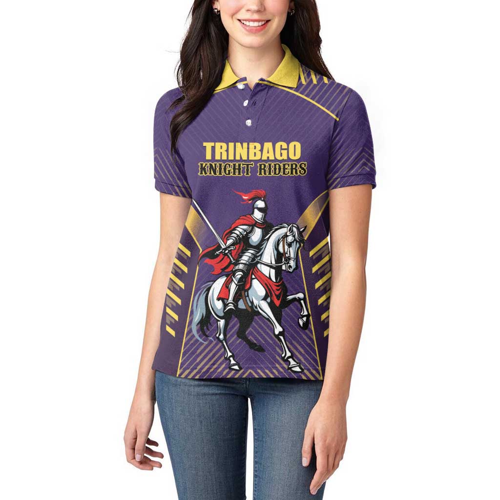 Custom Trinidad and Tobago Cricket Women Polo Shirt Go Champion Knight Riders - Wonder Print Shop