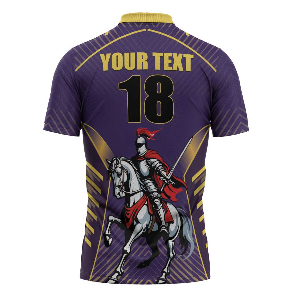 Custom Trinidad and Tobago Cricket Zipper Polo Shirt Go Champion Knight Riders - Wonder Print Shop