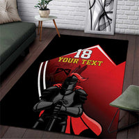 Custom Trinidad and Tobago Cricket Knight Riders Area Rug Go Champion - Wonder Print Shop