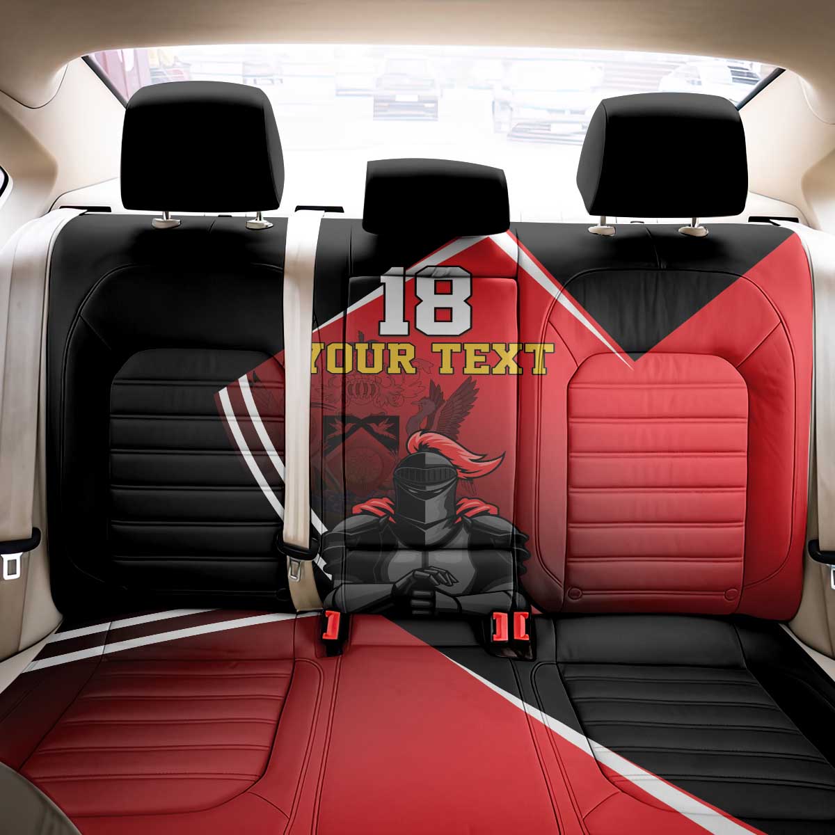 Custom Trinidad and Tobago Cricket Knight Riders Back Car Seat Cover Go Champion - Wonder Print Shop