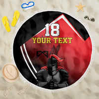 Custom Trinidad and Tobago Cricket Knight Riders Beach Blanket Go Champion - Wonder Print Shop
