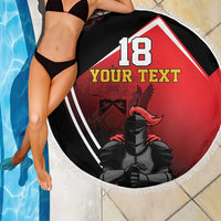 Custom Trinidad and Tobago Cricket Knight Riders Beach Blanket Go Champion - Wonder Print Shop