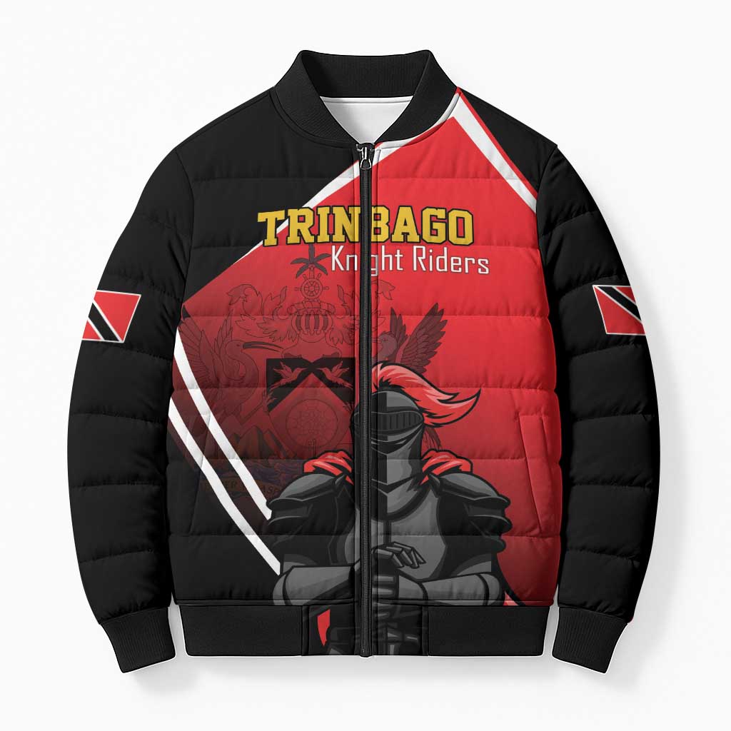 Custom Trinidad and Tobago Cricket Knight Riders Bomber Puffer Jacket Go Champion - Wonder Print Shop