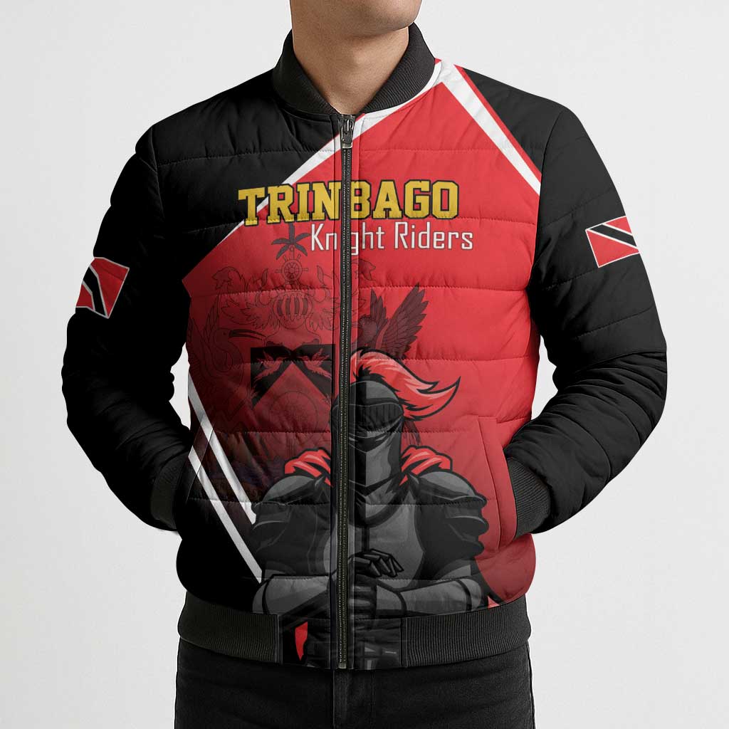 Custom Trinidad and Tobago Cricket Knight Riders Bomber Puffer Jacket Go Champion - Wonder Print Shop