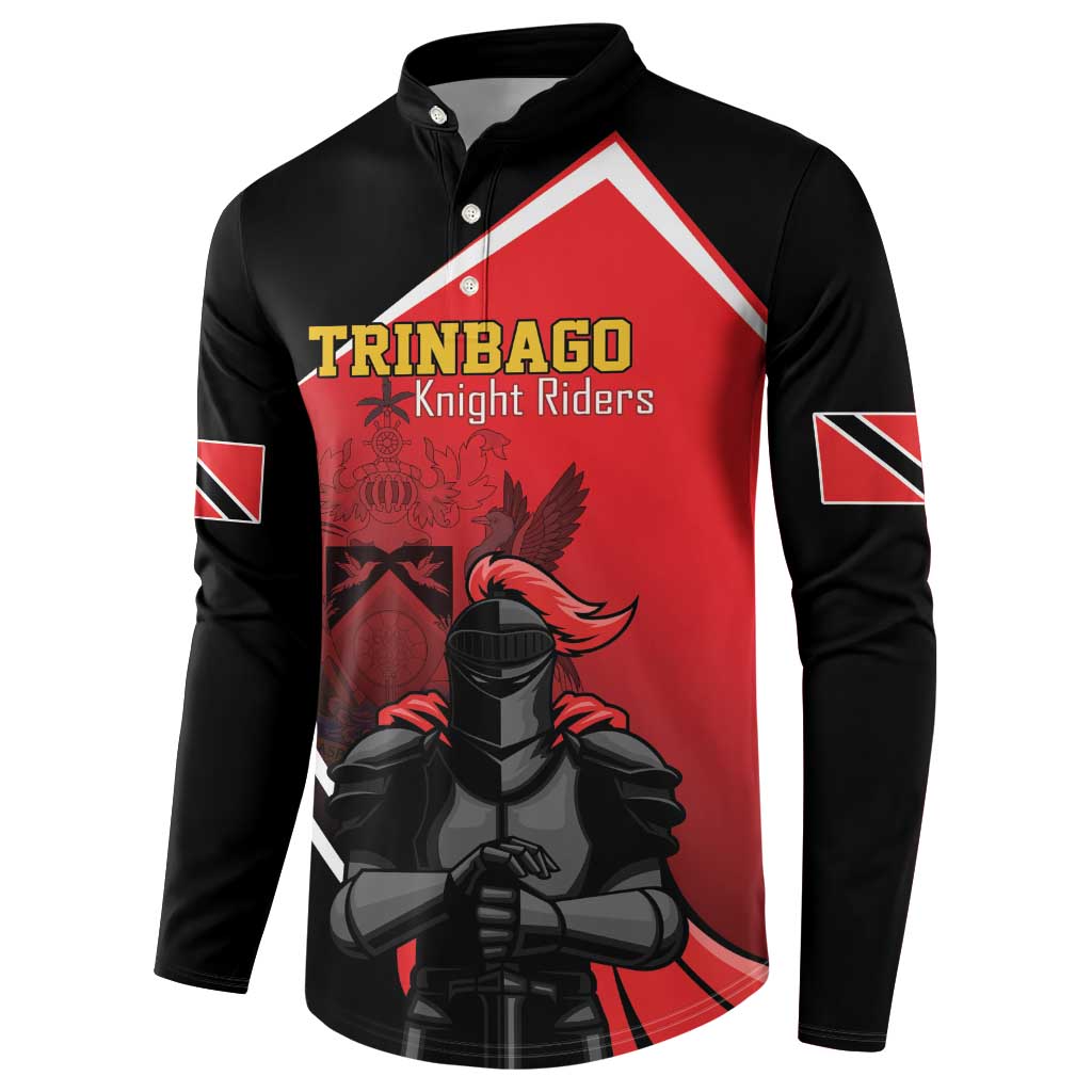 Custom Trinidad and Tobago Cricket Knight Riders Button Sweatshirt Go Champion - Wonder Print Shop