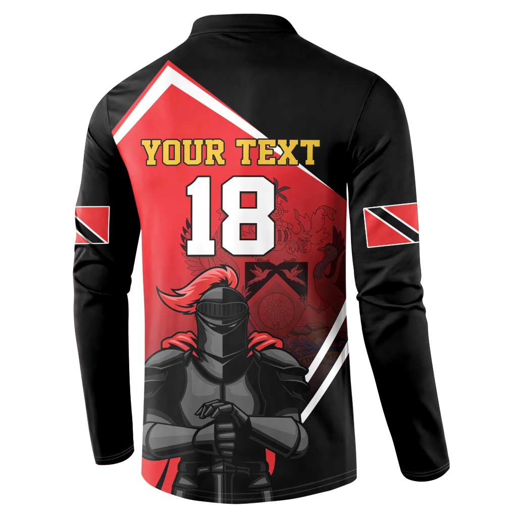 Custom Trinidad and Tobago Cricket Knight Riders Button Sweatshirt Go Champion - Wonder Print Shop