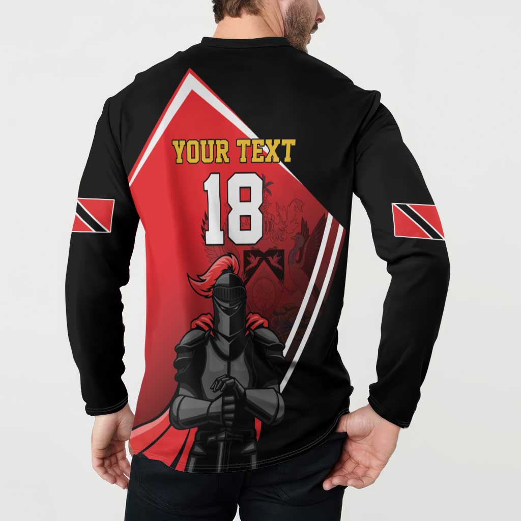 Custom Trinidad and Tobago Cricket Knight Riders Button Sweatshirt Go Champion - Wonder Print Shop