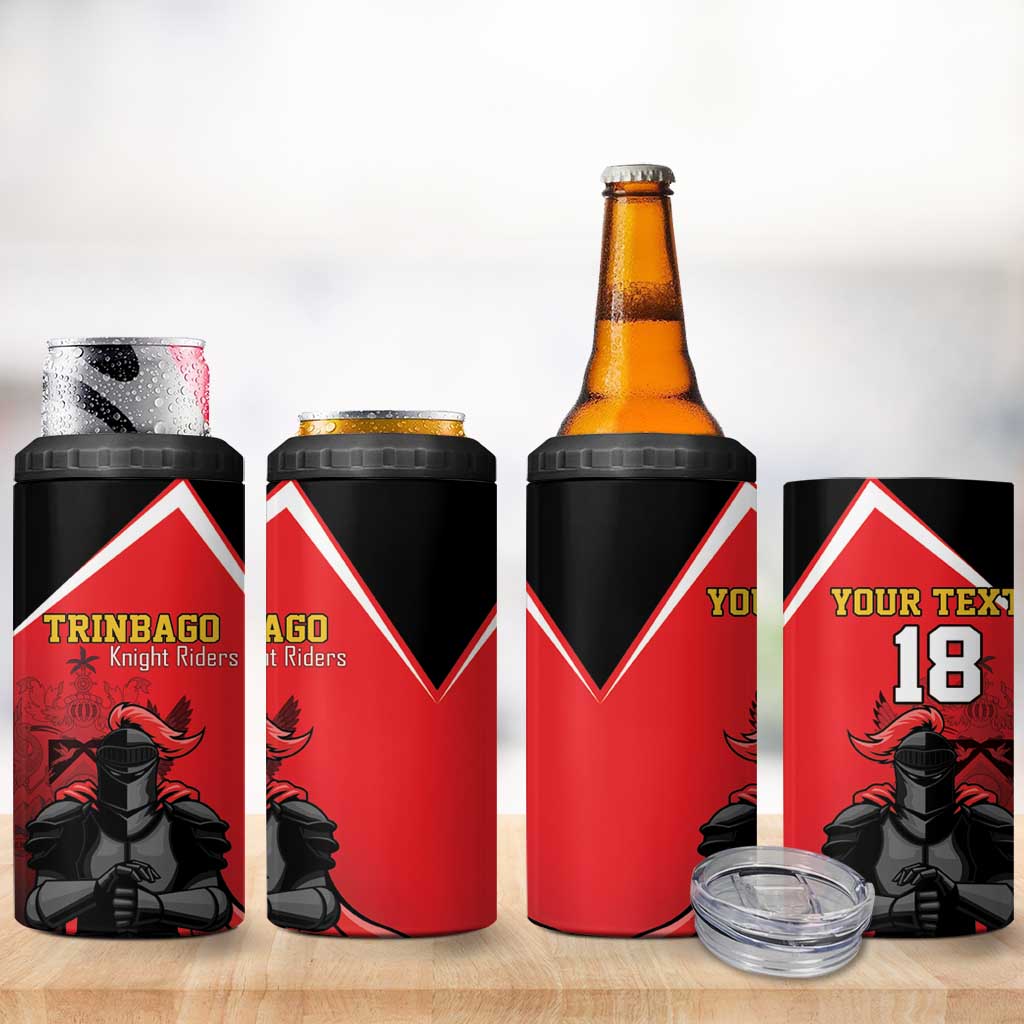 Custom Trinidad and Tobago Cricket Knight Riders 4 in 1 Can Cooler Tumbler Go Champion - Wonder Print Shop